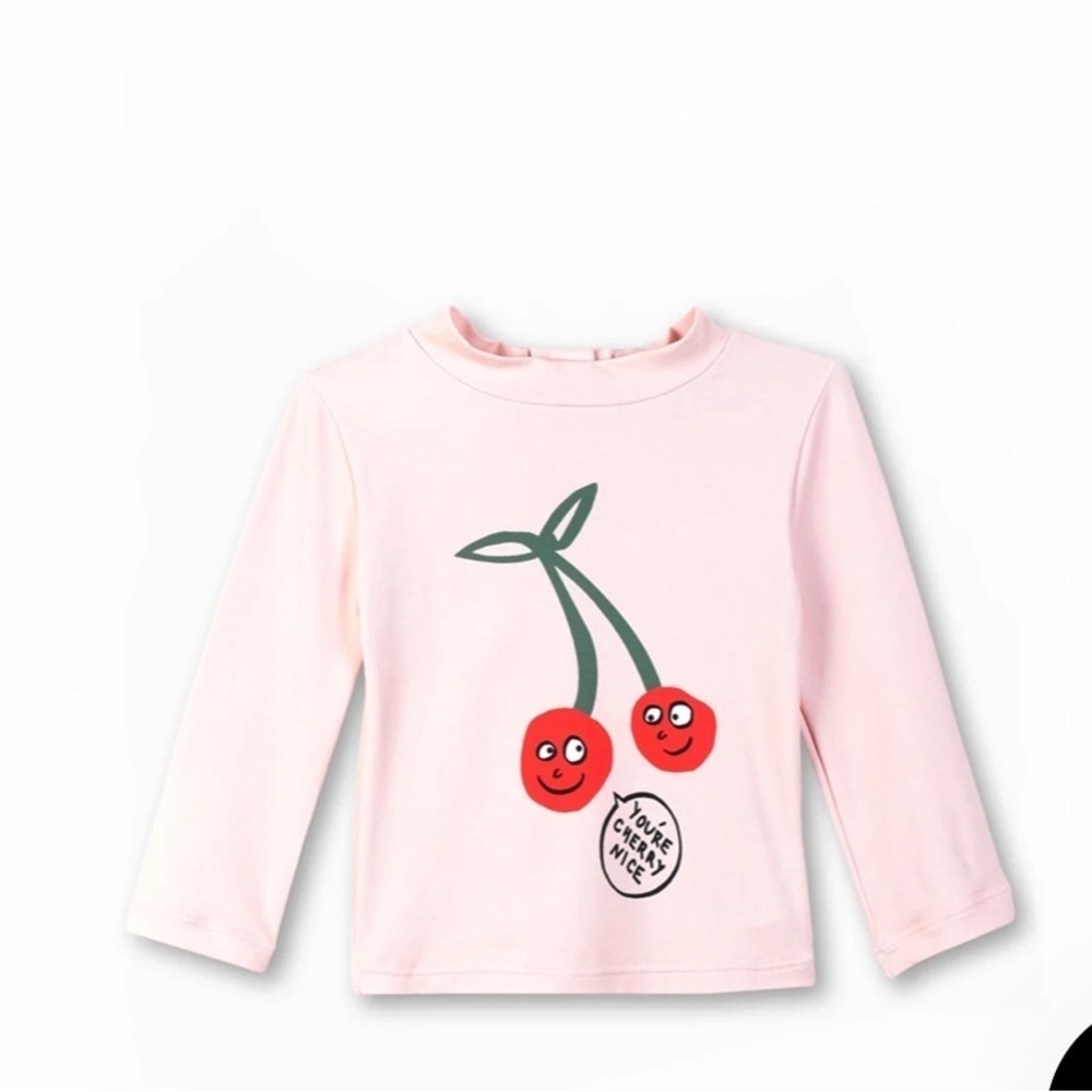 Stella McCartney Pink Cherry Long Sleeve Swim Tee matching bottoms listed too